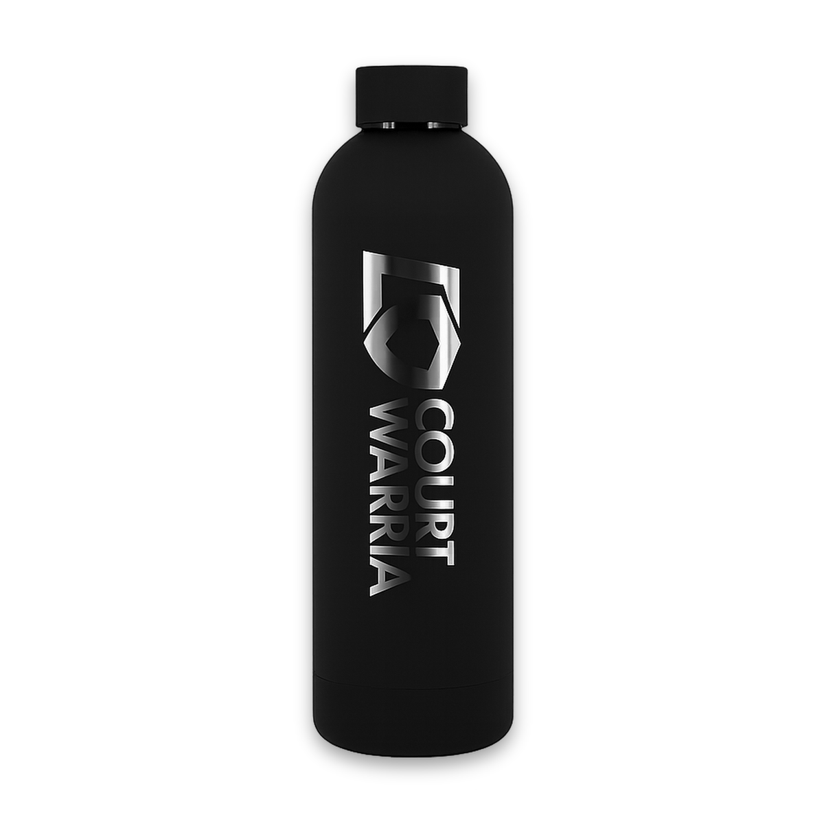 Court Warria Black Steel Water Bottle